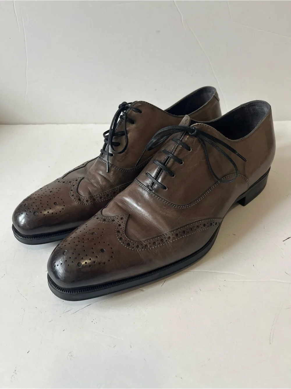 To Boot New York Men's Dodd Oxford Brown Leather Wingtip Dress Shoes size 10.5